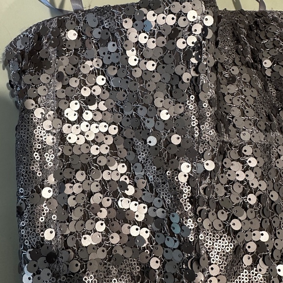 BCBG Max Azria Sequin strapless dress size 8 in lilac mist - Picture 5 of 7